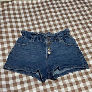 Wild Fable Blue Jean Shorts with Button Detail